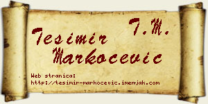 Tešimir Markočević vizit kartica